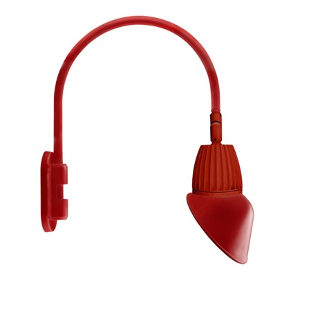 Rab GOOSENECK STYLE4 13W NEUTRAL LED 11" ANGLED CONE SHADE RED GN4LED13NAC11R
